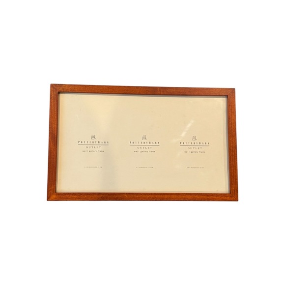 Pottery Barn Outlet Wall Gallery Picture Frame Wood Triple‎ 4x6 Photo - Picture 1 of 4